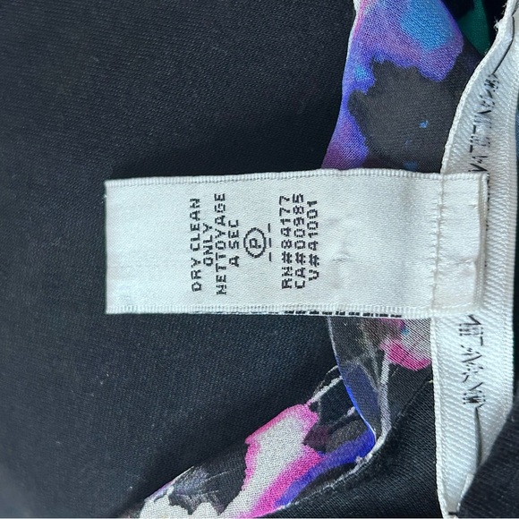 Vintage Diane Furstenberg Silk Dress 0 Floral Geometric Tabalah Bell Sleeve - Picture 11 of 14